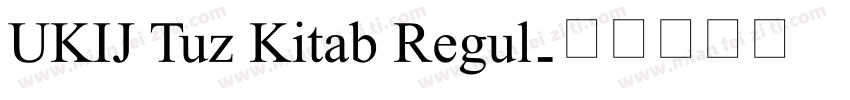 UKIJ Tuz Kitab Regul字体转换